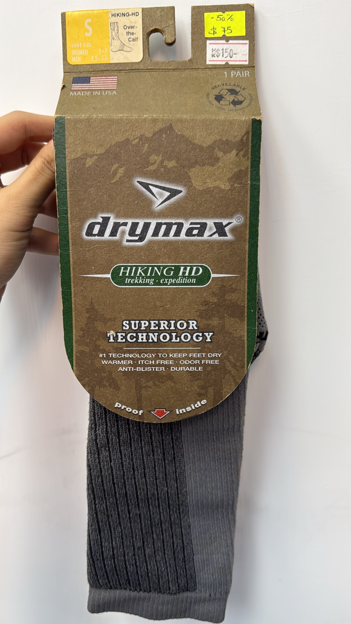Drymax hiking HD over calf Sock